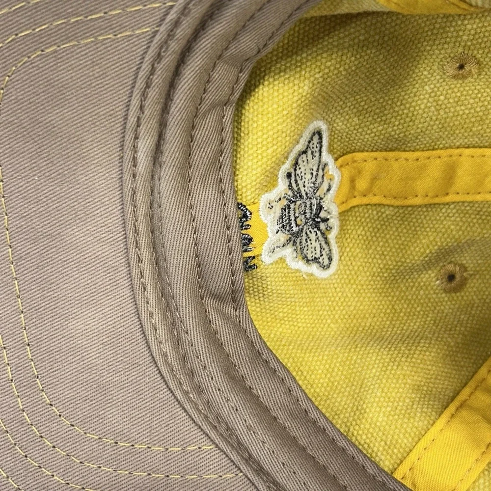 Be Kind Bee Yellow Dad Hat Strapback OSFM Cotton Embroidered‎ Cap